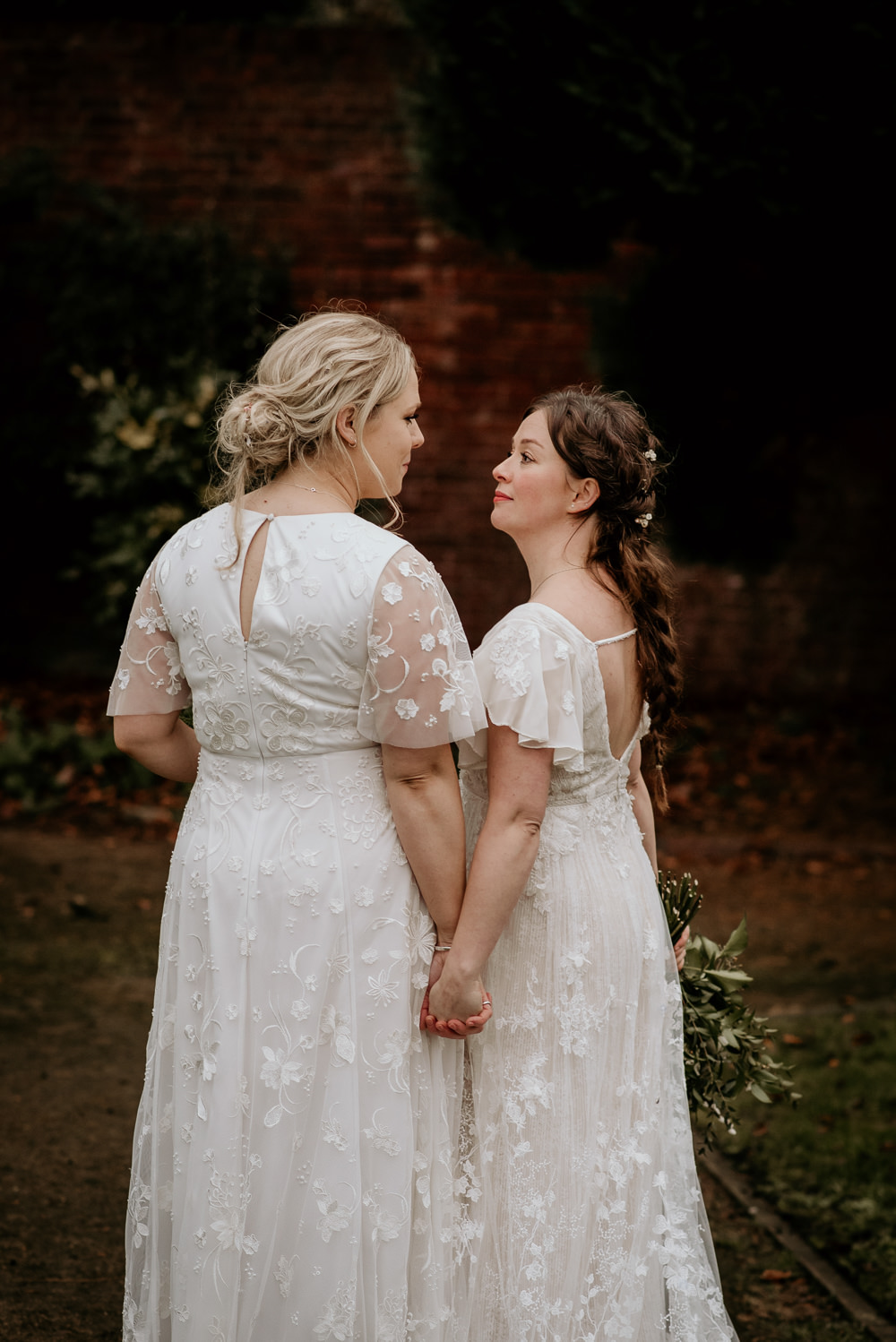Staffordshire Registry Office Wedding Charlie and Em Photography Brides Dress Gown Bridal Applique Floral Tulle