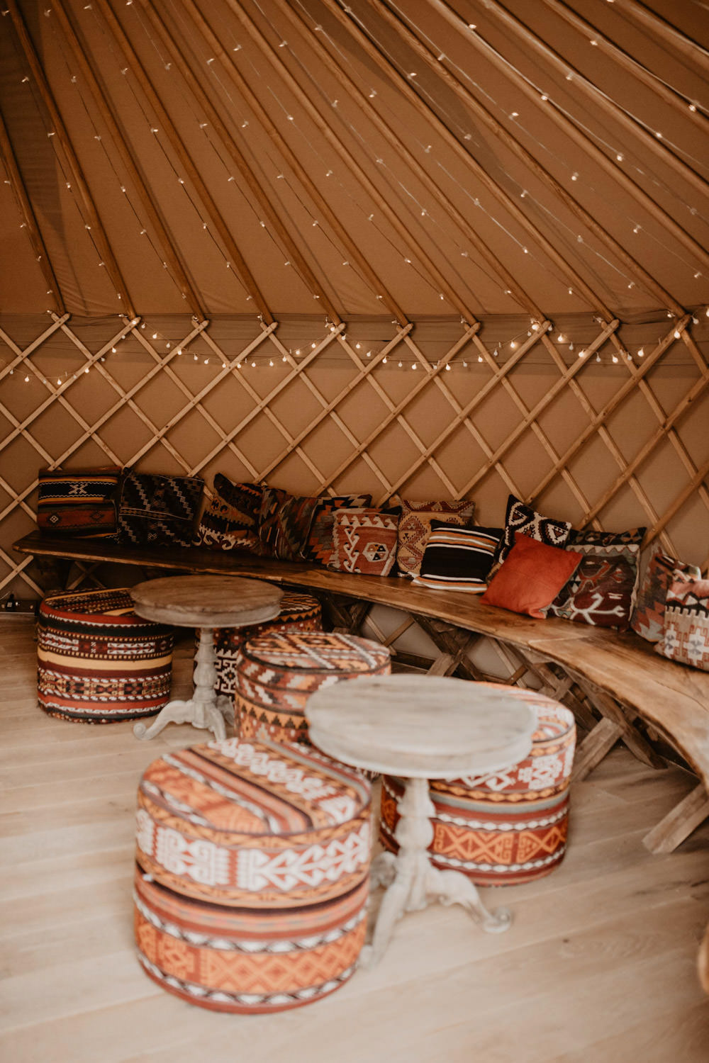 Seating Area Stools Thorpe Garden Wedding Camilla Andrea Photography