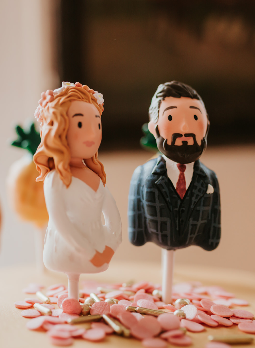 Bride Groom Cake Pops Trafalgar Tavern Wedding Lauren Marchant Photography