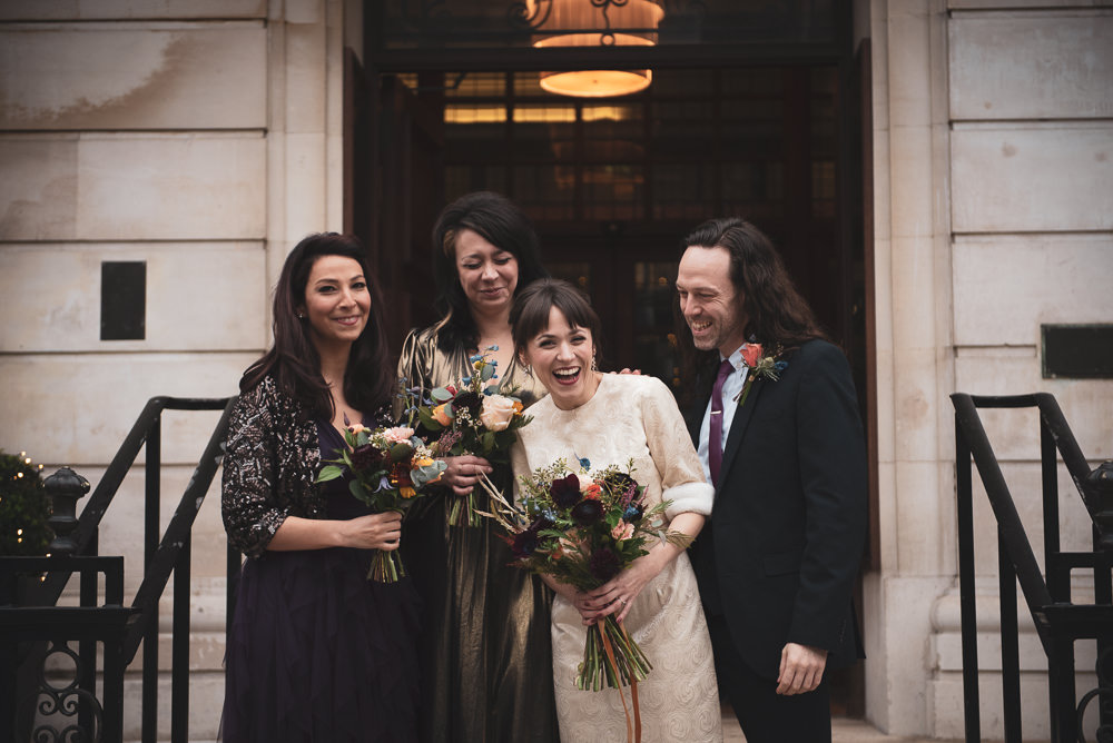 Bridesmaids Bridesman Mismatched Walthamstow Registry Office Wedding Cat Arwel Photography