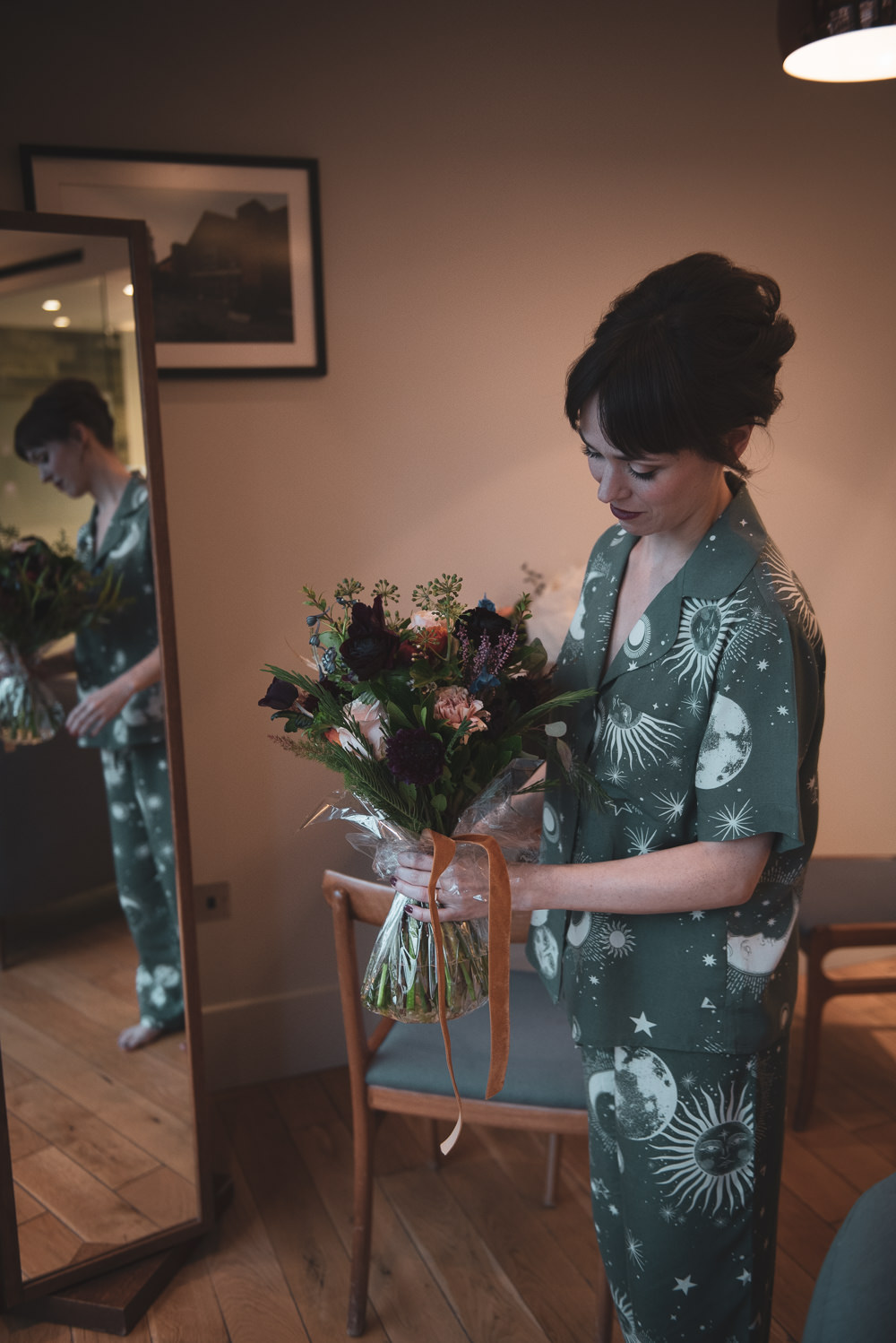 Bride Bridal PJs Walthamstow Registry Office Wedding Cat Arwel Photography