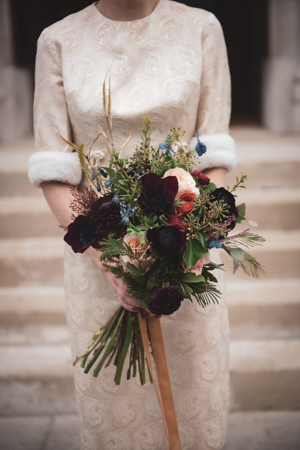 Bouquet Flowers Bride Bridal Rose Greenery Walthamstow Registry Office Wedding Cat Arwel Photography