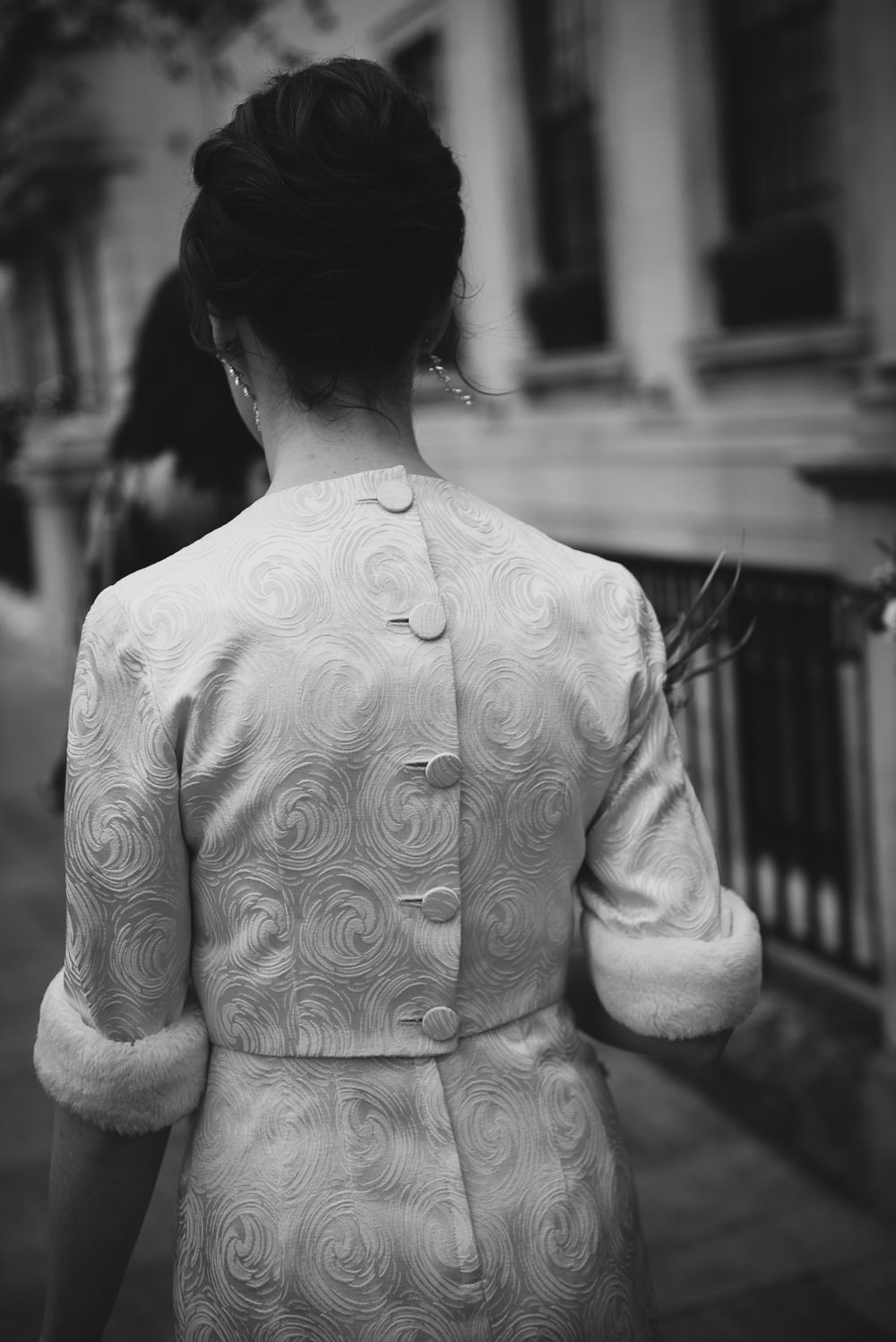 Vintage 60s Dress Short Button Back Shift Walthamstow Registry Office Wedding Cat Arwel Photography