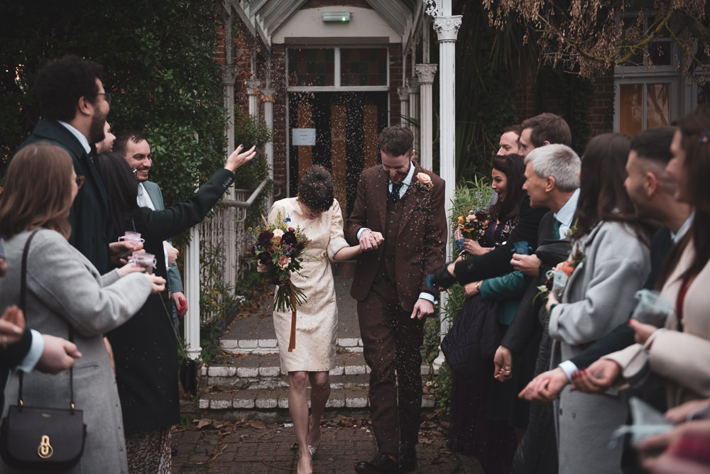 Confetti Throw Walthamstow Registry Office Wedding Cat Arwel Photography