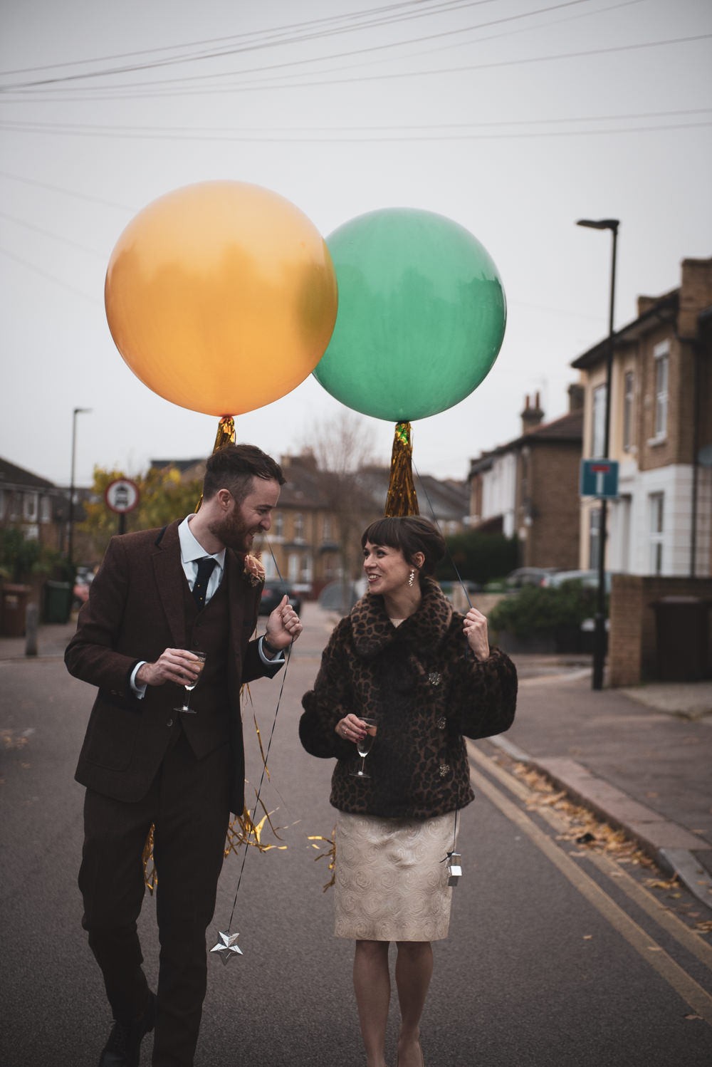 Gold Tassel Balloons Walthamstow Registry Office Wedding Cat Arwel Photography