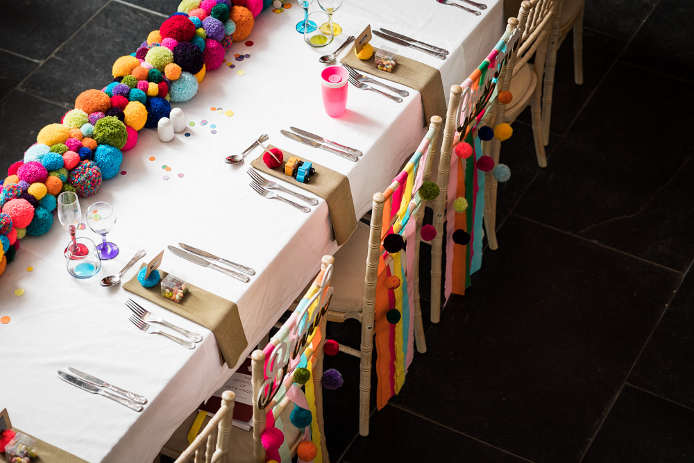 Barn Decor Rainbow Flowers Balloons Woodhouse Barn Wedding John Wellings