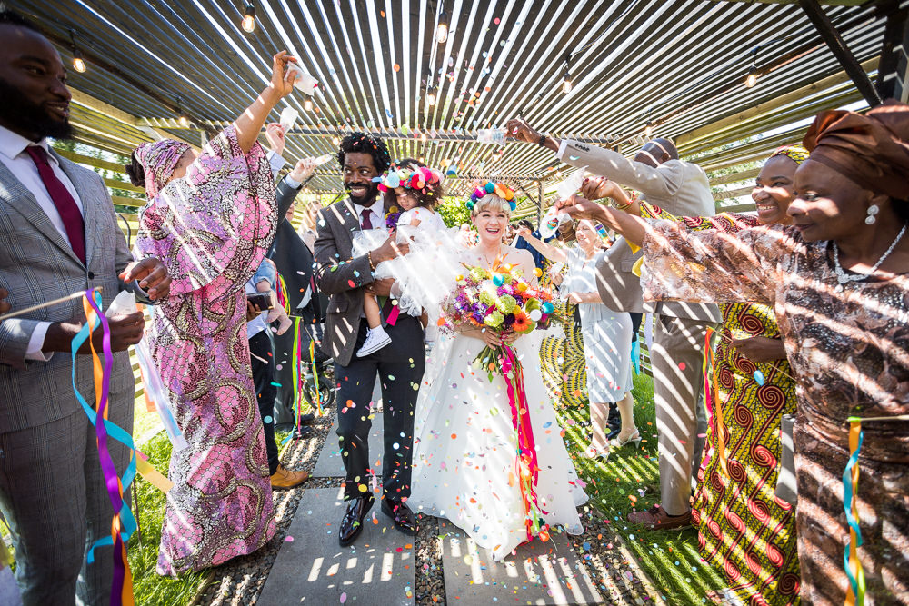Confetti Throw Woodhouse Barn Wedding John Wellings