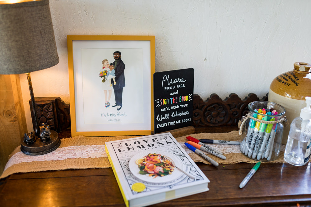 Guest Book Table Woodhouse Barn Wedding John Wellings