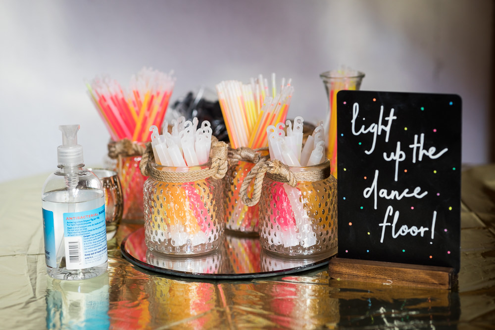 Glow Sticks Woodhouse Barn Wedding John Wellings