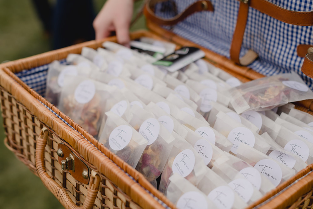 Confetti Envelope Basket Abbey House Gardens Wedding Lyra&Moth Photography