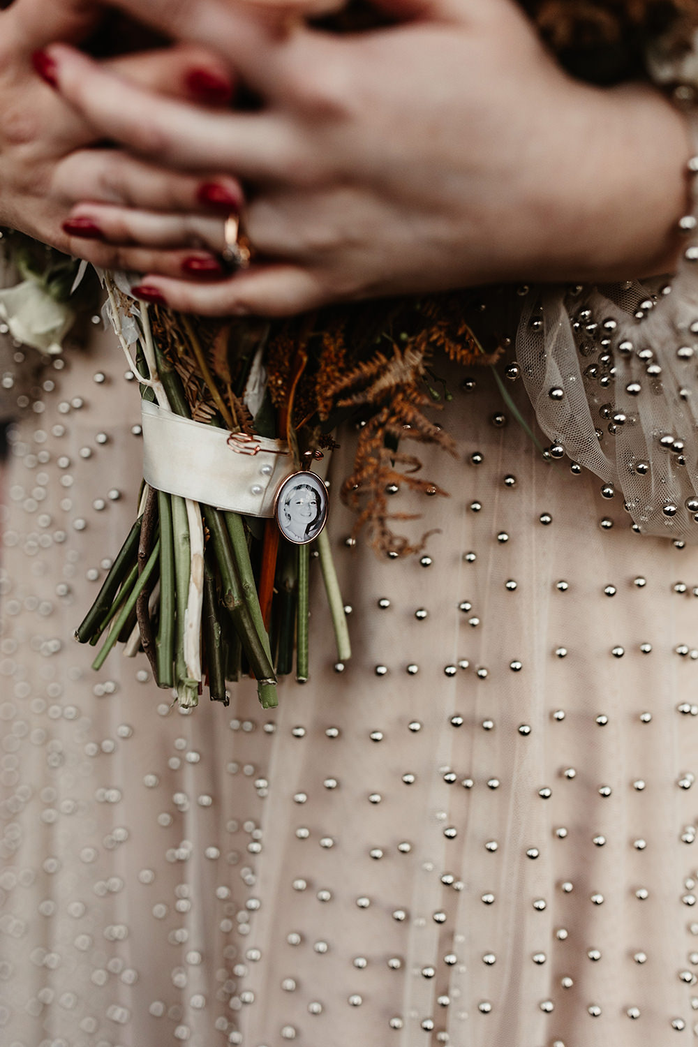 Bouquet Wrap Autumn Forest Wedding Emma Lawson Photography