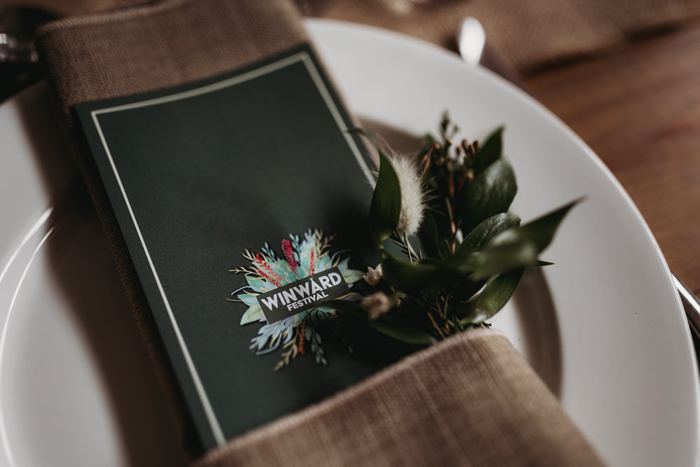 Place Setting Place Name Barn Norfolk Wedding Thyme Lane Photography