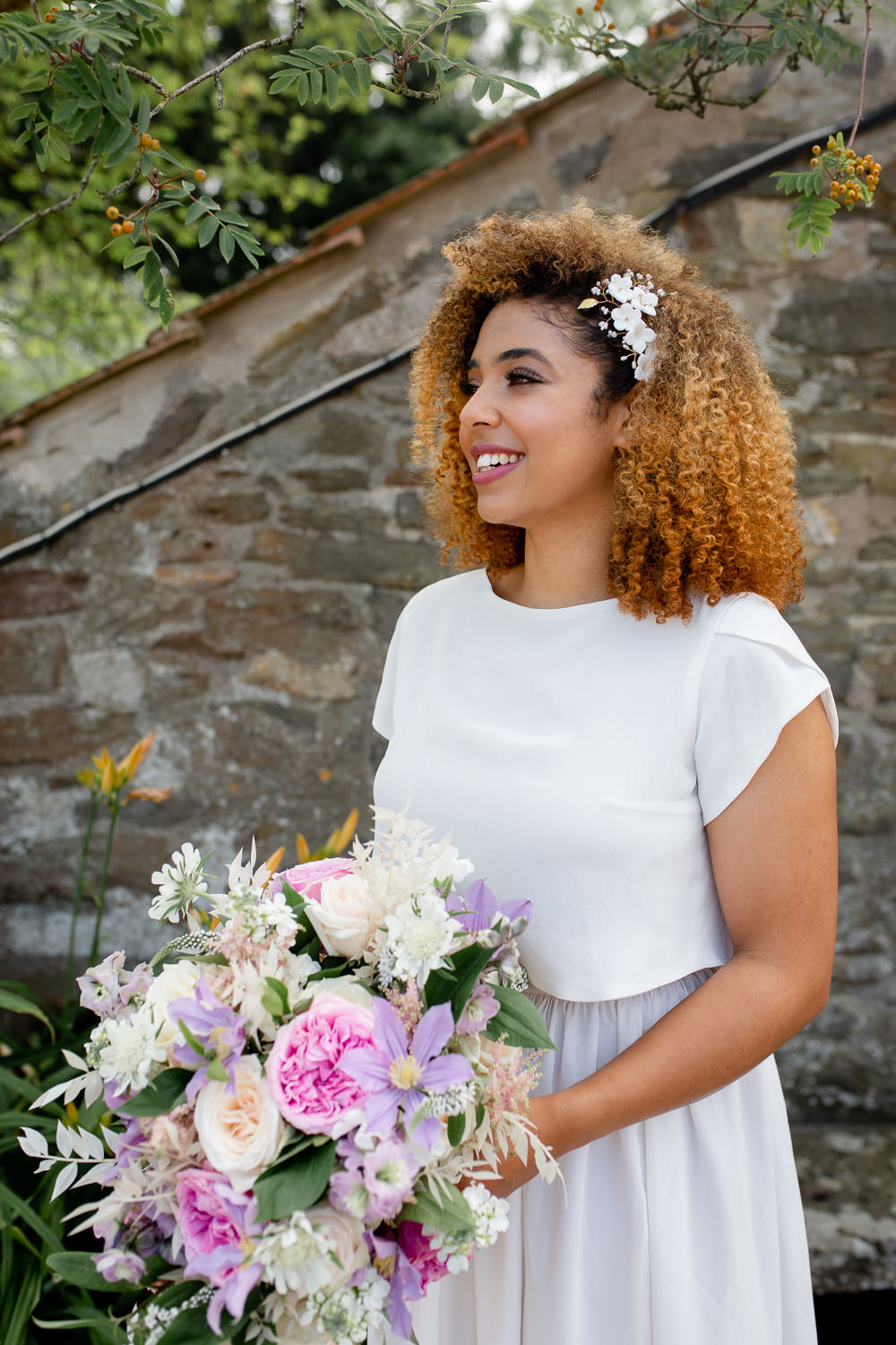 Bride Two Piece Bridal Separates Dress Top Skirt Beach Picnic Wedding Ellie Lou Photography