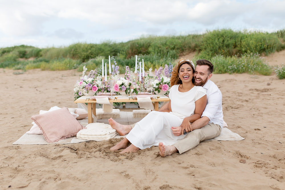 Beach Picnic Wedding Ellie Lou Photography