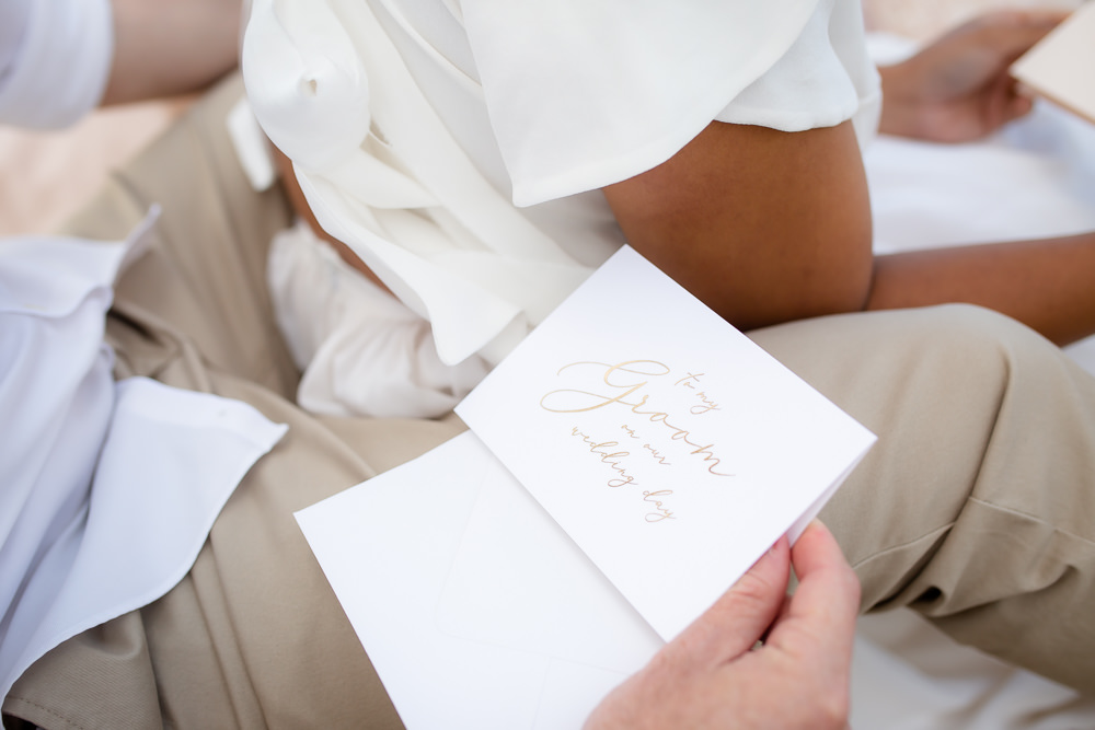 Bride Groom Couple Card Beach Picnic Wedding Ellie Lou Photography