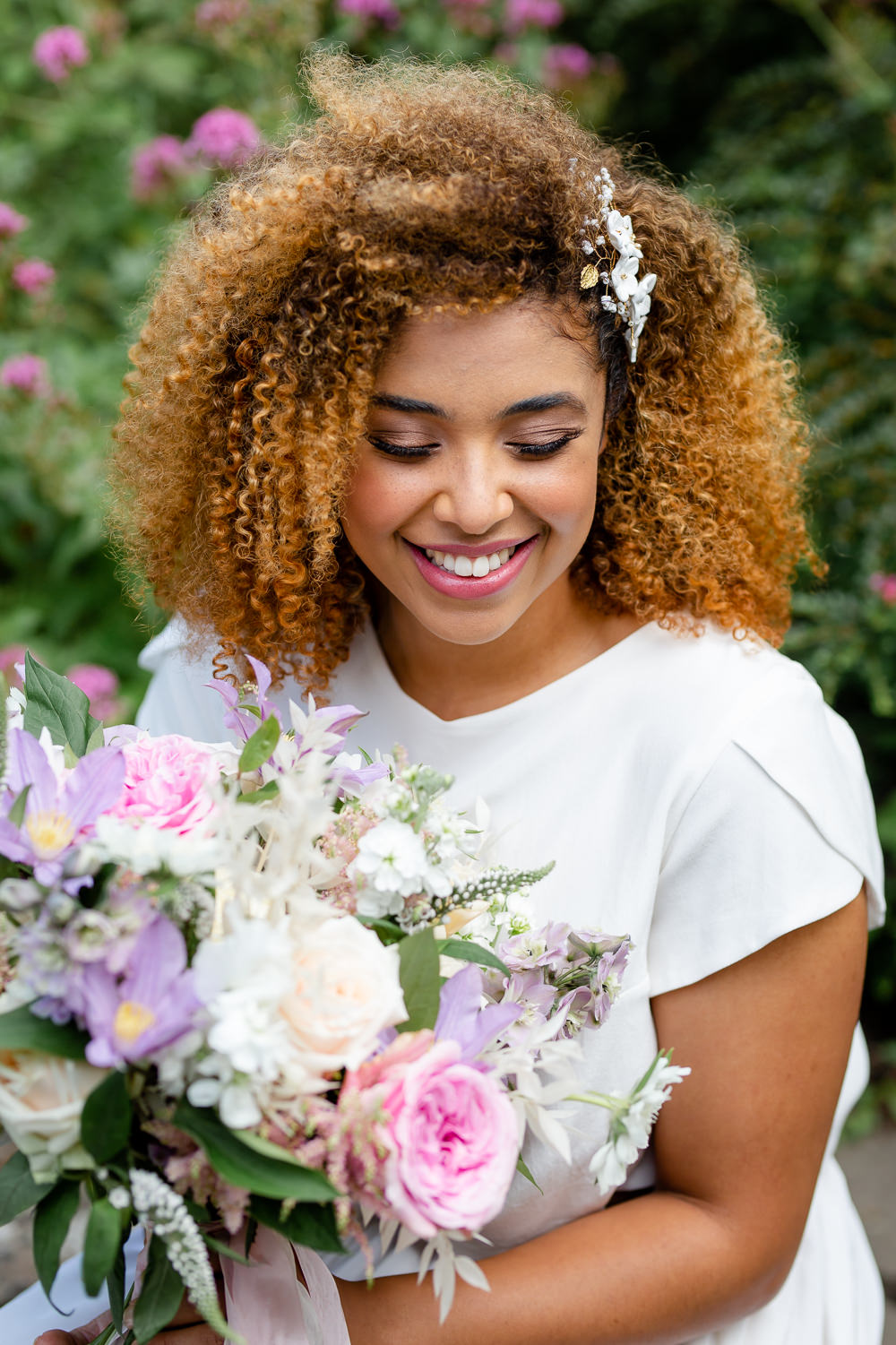 Bride Bridal Hairstyle Comb Accessory Beach Picnic Wedding Ellie Lou Photography