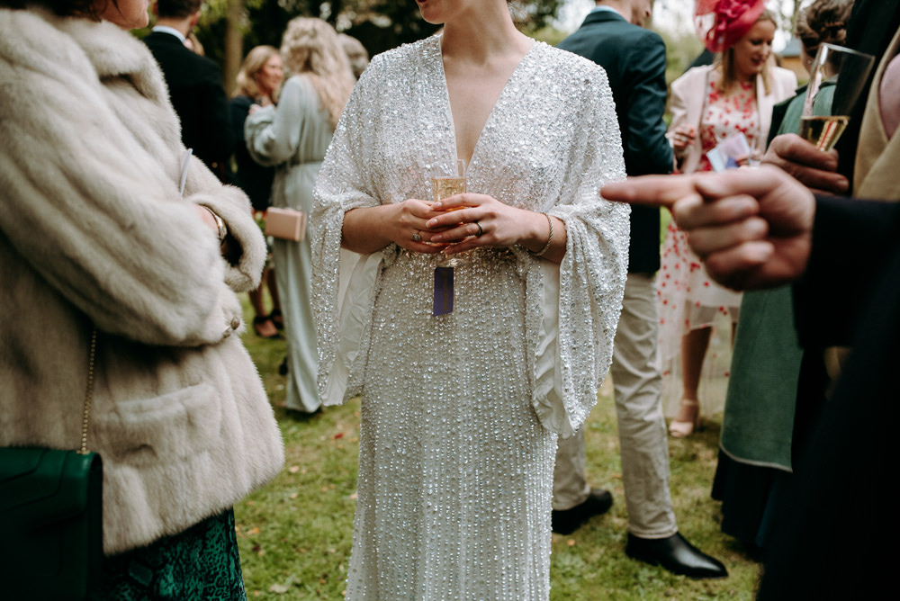 Sequin Dress Gown Bride Bridal Bluebell Woods Wedding Andrew Brannan Photography