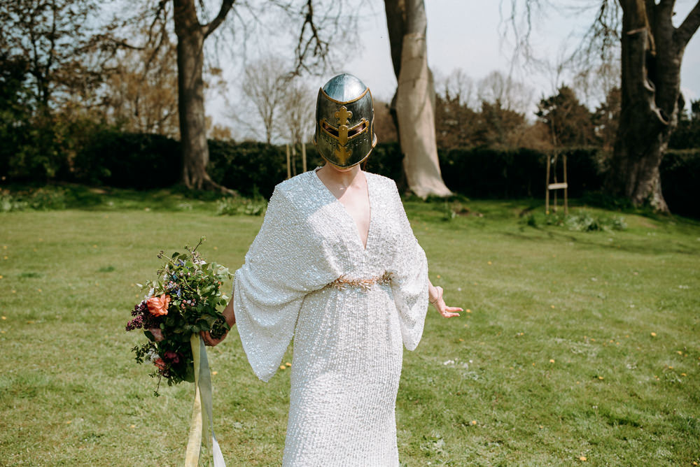Sequin Dress Gown Bride Bridal Bluebell Woods Wedding Andrew Brannan Photography