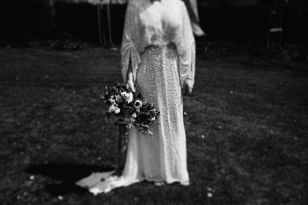 Sequin Dress Gown Bride Bridal Bluebell Woods Wedding Andrew Brannan Photography