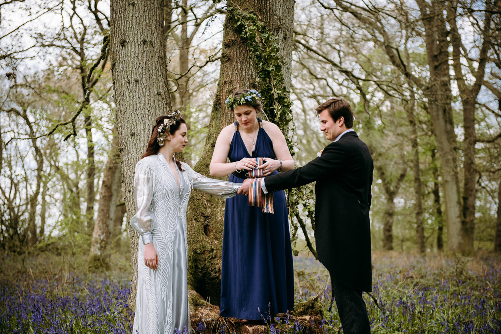 Handfasting Ceremony Bluebell Woods Wedding Andrew Brannan Photography