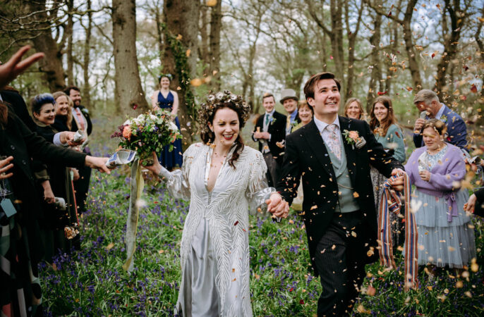 Bluebell Woods Wedding Andrew Brannan Photography Confetti Throw