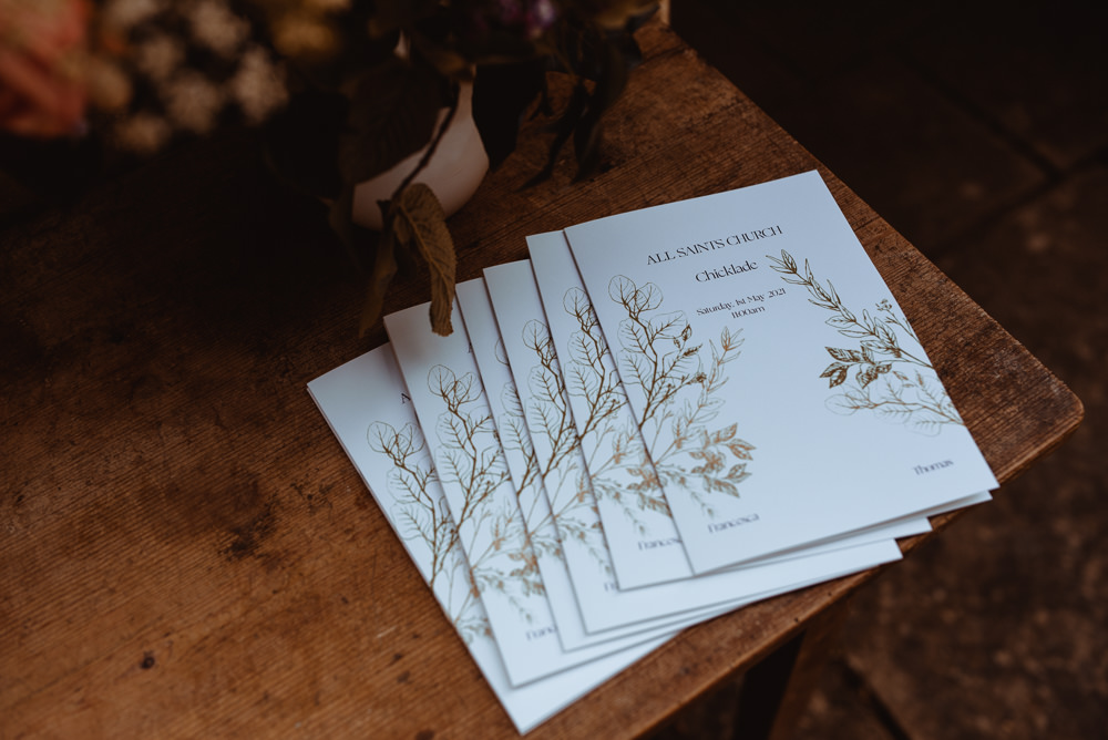 Order of Service Booklets Bluebell Woods Wedding Andrew Brannan Photography