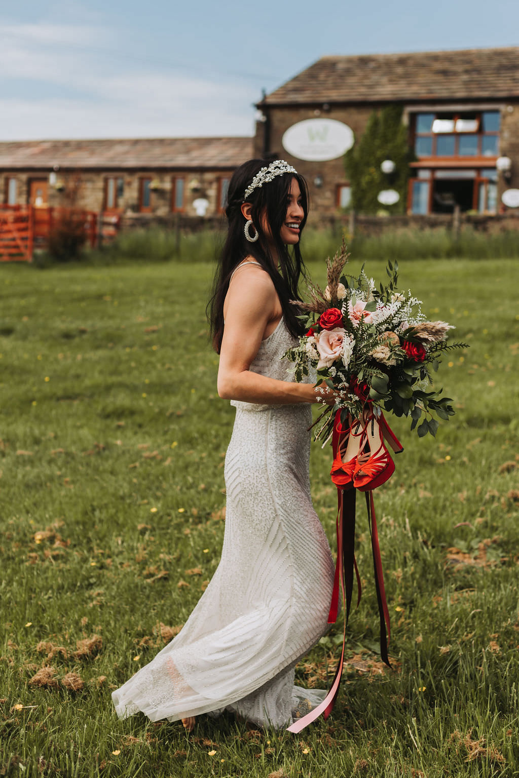 Dress Gown Bride Bridal Tulle Fitted Bold Wedding Ideas Pasha Jansen Photography