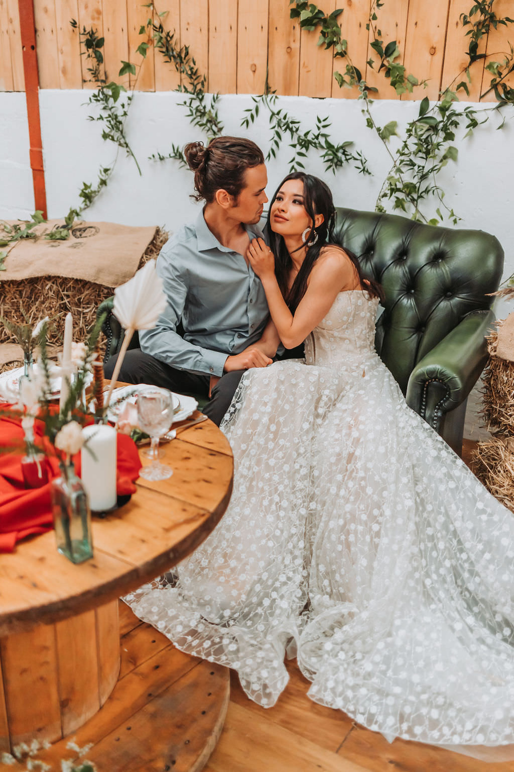 Dress Gown Bride Bridal Tulle Floral 3D Bold Wedding Ideas Pasha Jansen Photography
