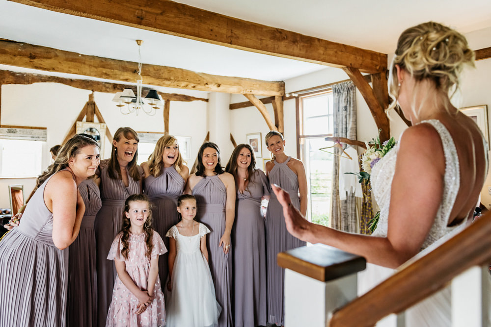 Lilac Bridesmaids Dress Buckinghamshire Barn Wedding Rebecca Walters Photography