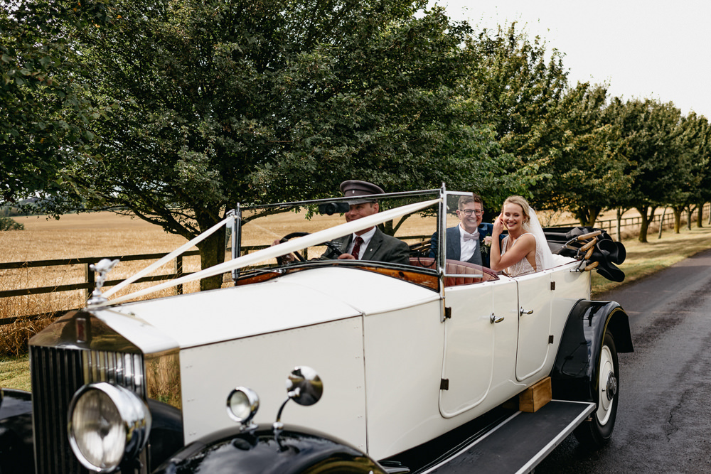 Classic Car Transport Buckinghamshire Barn Wedding Rebecca Walters Photography