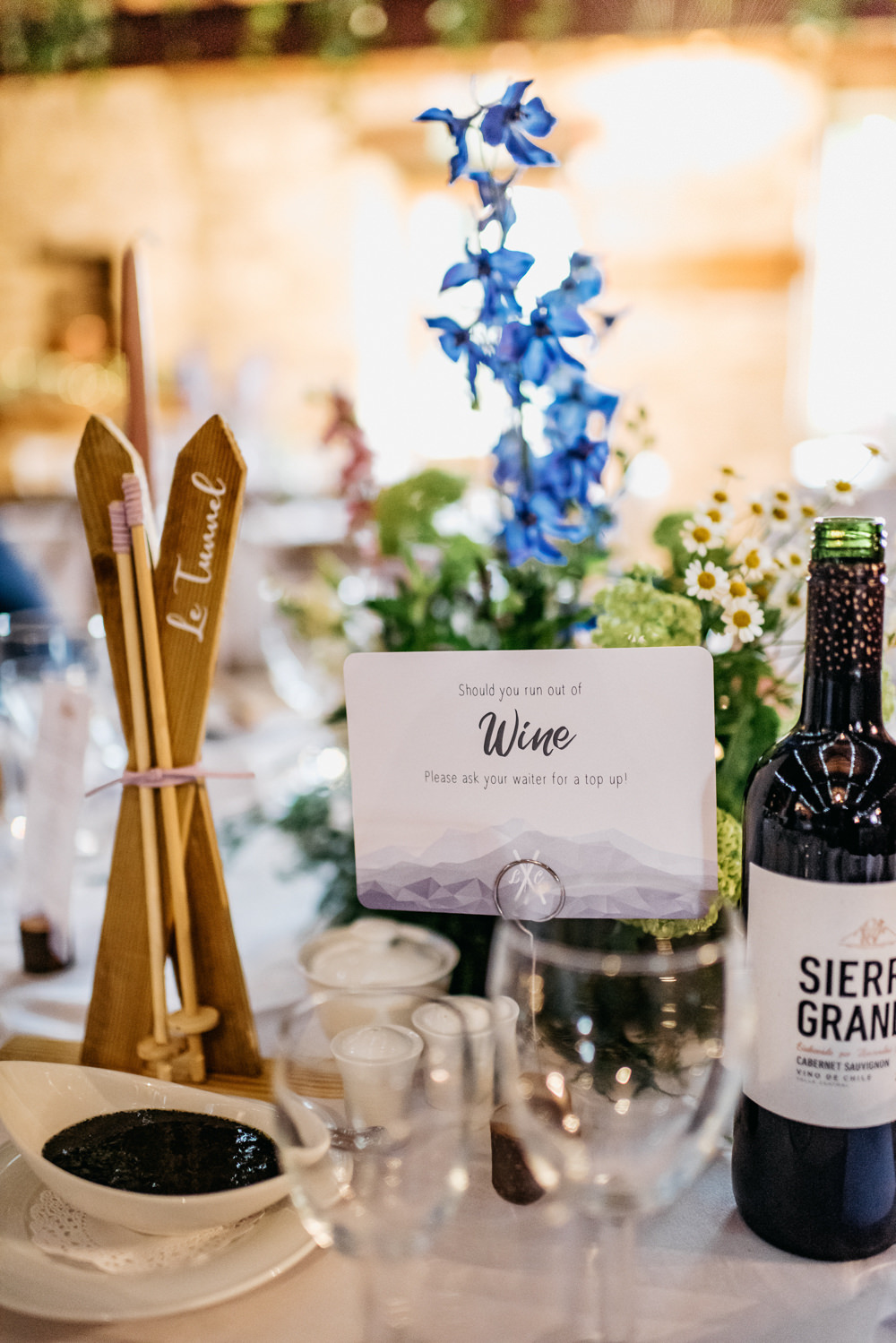 Skis Place Table Name Buckinghamshire Barn Wedding Rebecca Walters Photography