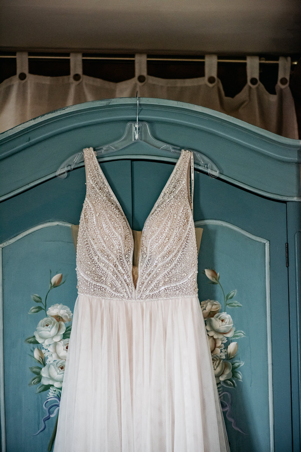 Dress Gown Bride Bridal Beaded Buckinghamshire Barn Wedding Rebecca Walters Photography