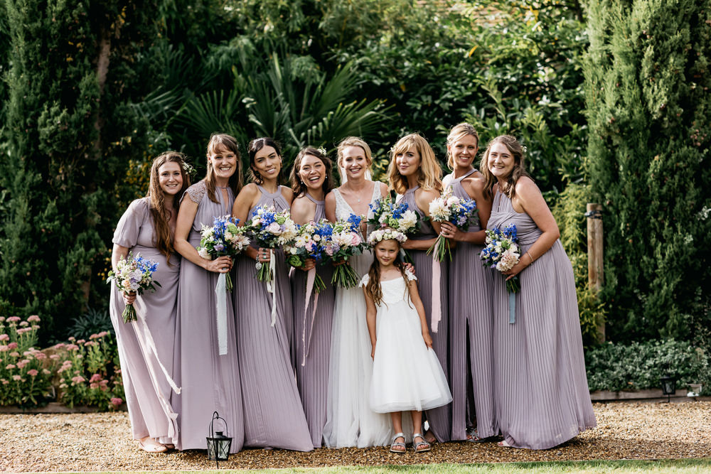Lilac Bridesmaids Dress Buckinghamshire Barn Wedding Rebecca Walters Photography