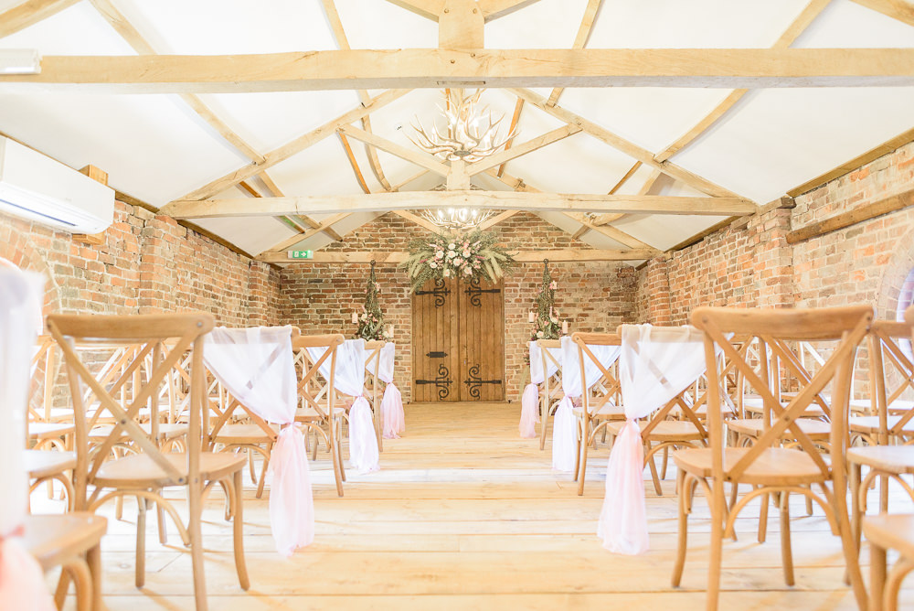 Ceremony Aisle Chair Bows Burlton Manor Wedding Tanya Flannagan Photography