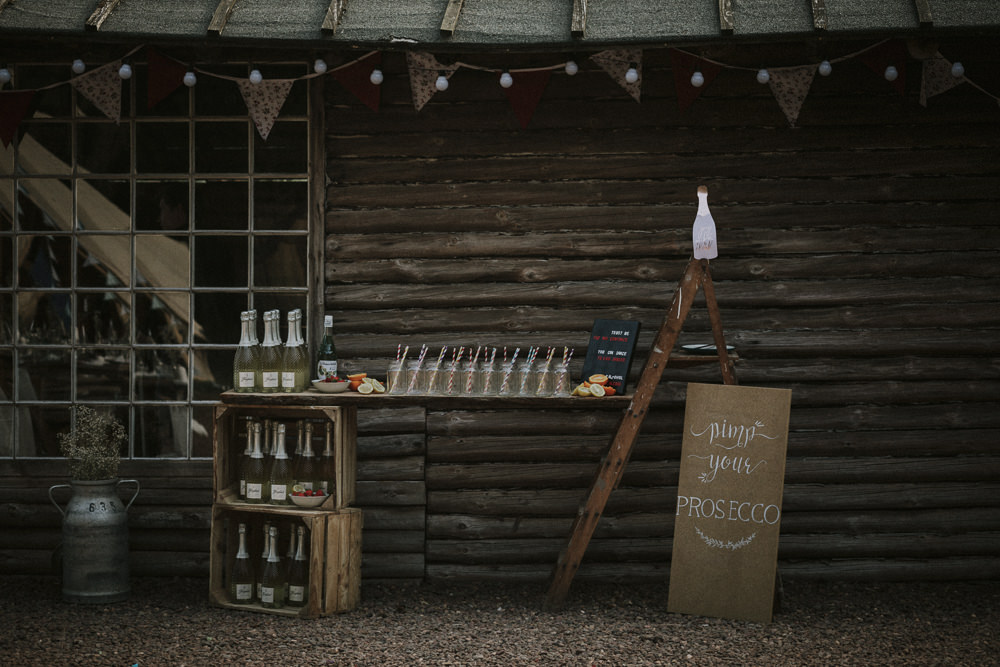 Pimp Prosecco Bar Stand Dunbar Wedding Bernadeta Kupiec