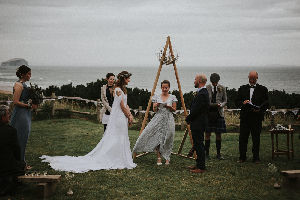 Triangle Flower Arch Backdrop Dunbar Wedding Bernadeta Kupiec