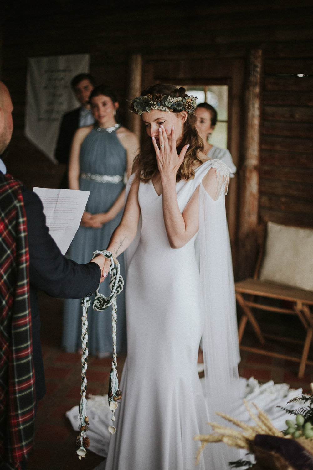 Handfasting Ceremony Dress Gown Bride Bridal Dunbar Wedding Bernadeta Kupiec
