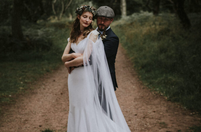 Dunbar Wedding Bernadeta Kupiec Dress Gown Bride Bridal Tulle Cape