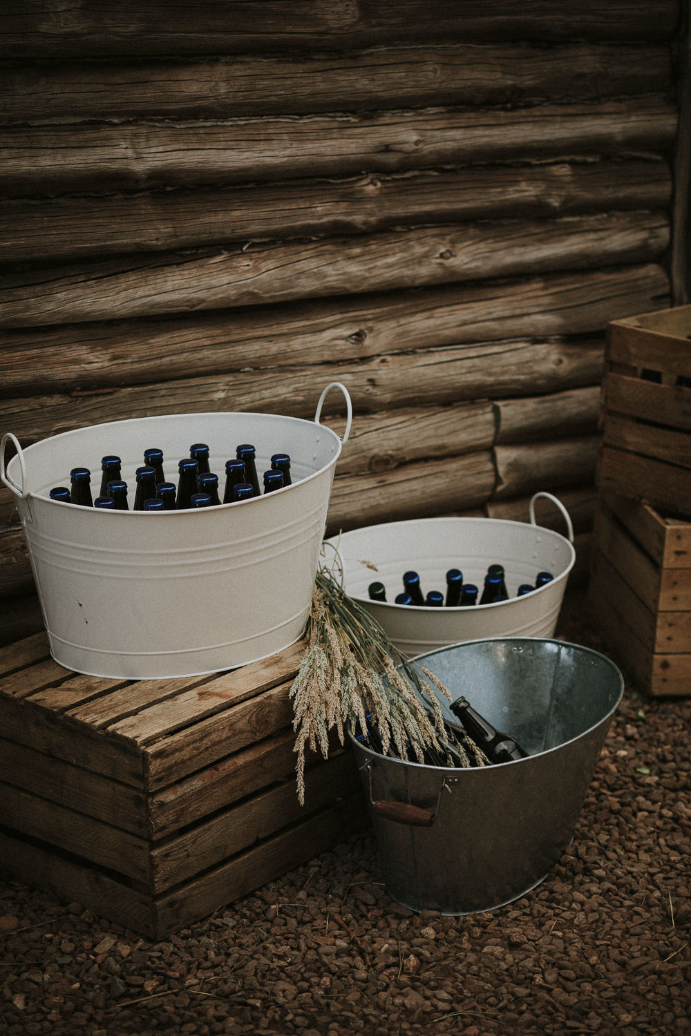 Drinks Tin Metal Bottle Bin Dunbar Wedding Bernadeta Kupiec