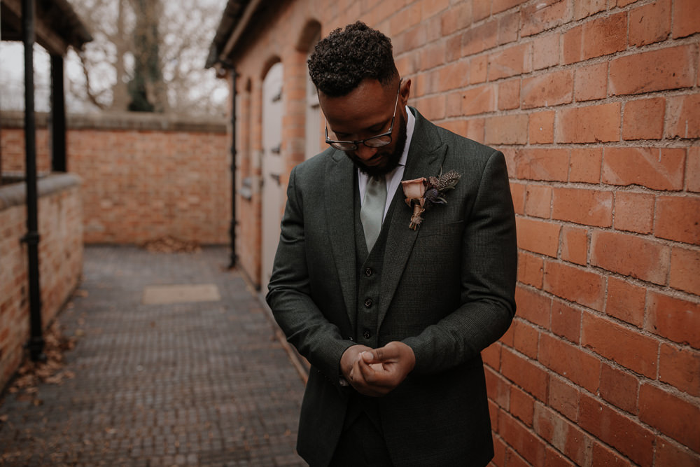 Groom Suit Grey Green Tie Dusky Pink Taupe Wedding Ideas Helen Rose Photography
