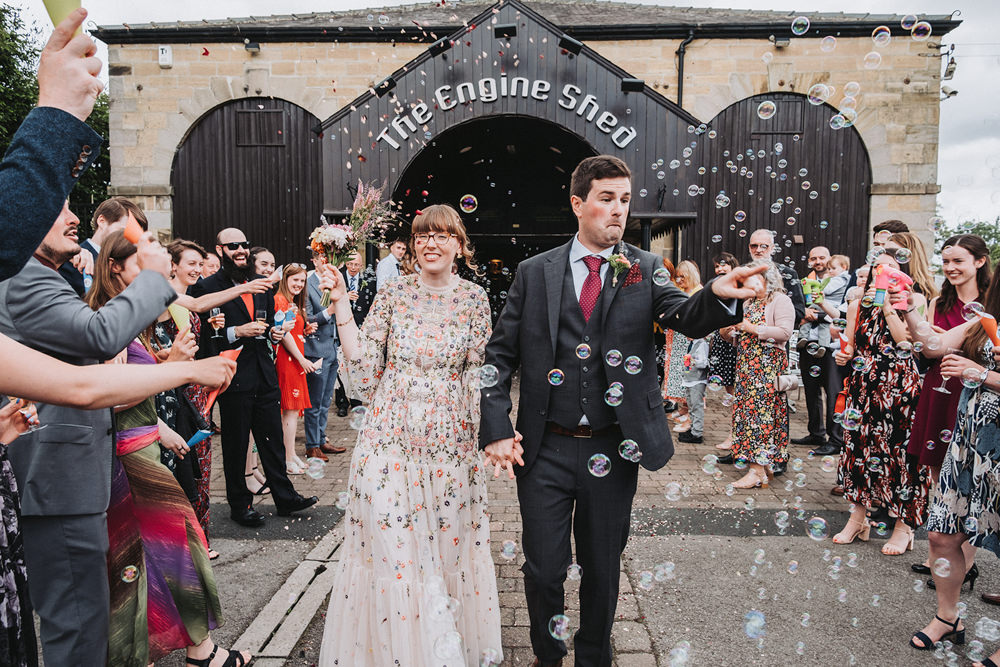 Engine Shed Wedding Nicola Mackrill Photography Bubble Confetti