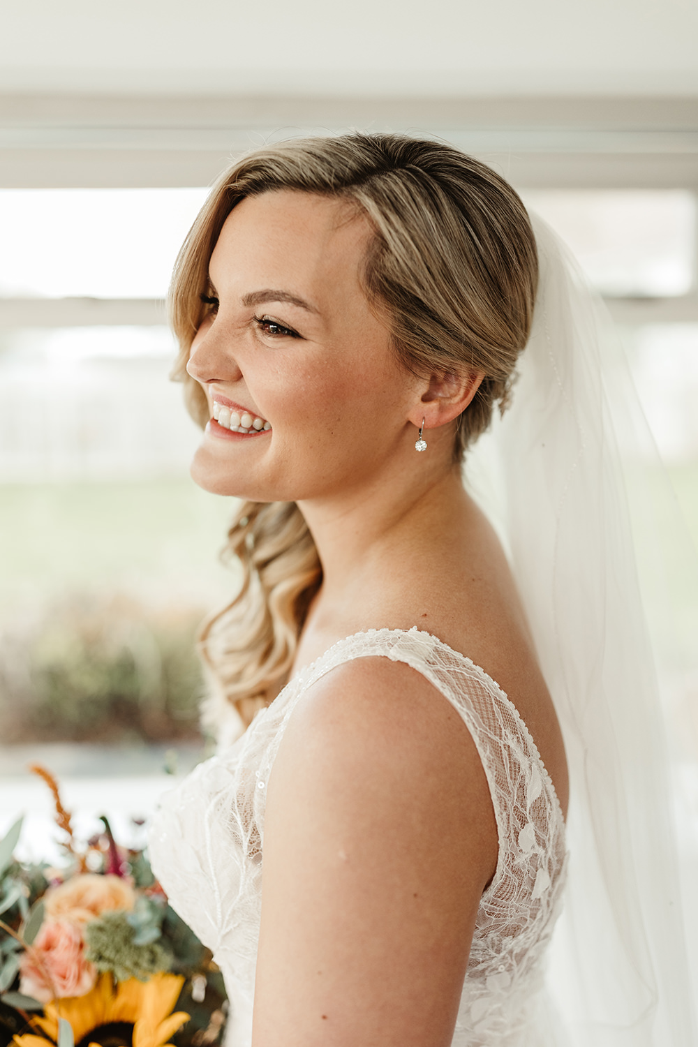 Bride Bridal Hairstyle Make Up Fife Wedding Emma Lawson Photography