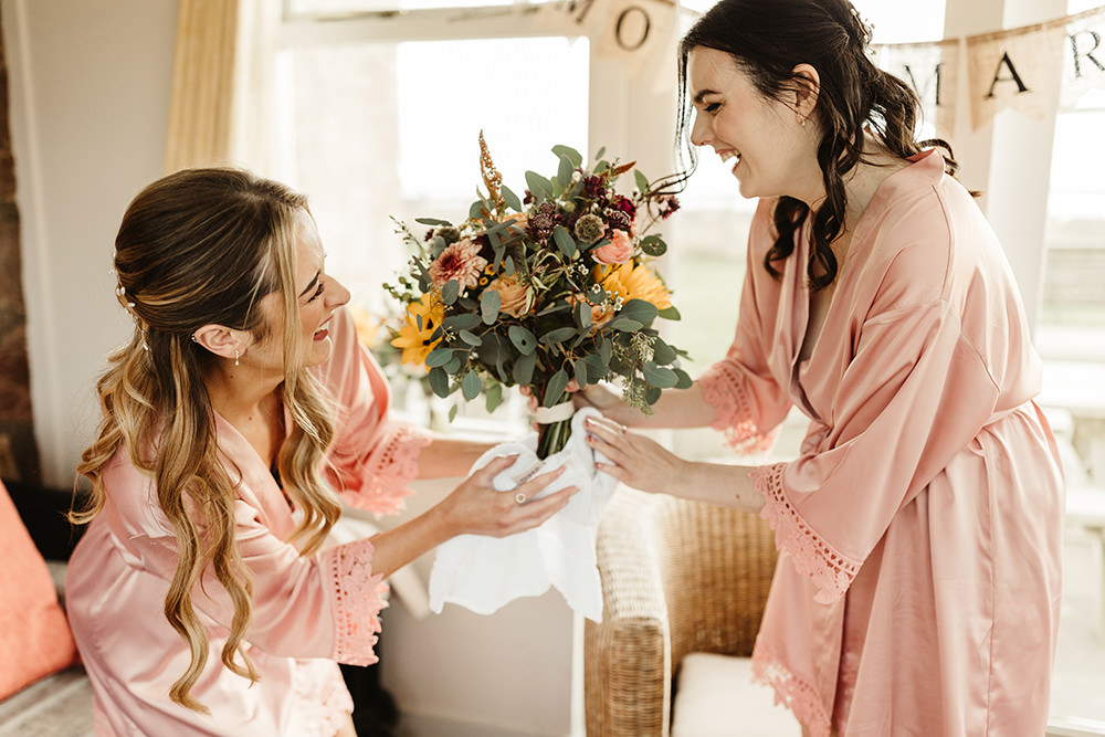 Bridesmaid Bouquet Flowers Fife Wedding Emma Lawson Photography