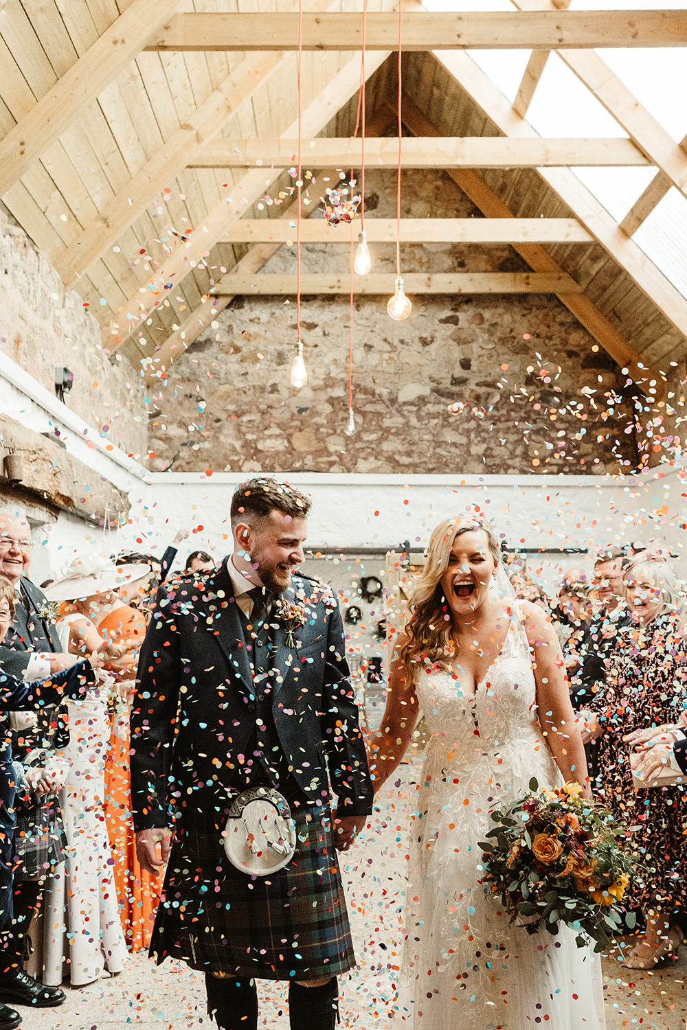 Confetti Throw Fife Wedding Emma Lawson Photography