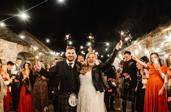 Sparklers Exit Send Off Fife Wedding Emma Lawson Photography