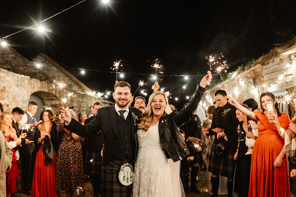 Sparklers Exit Send Off Fife Wedding Emma Lawson Photography