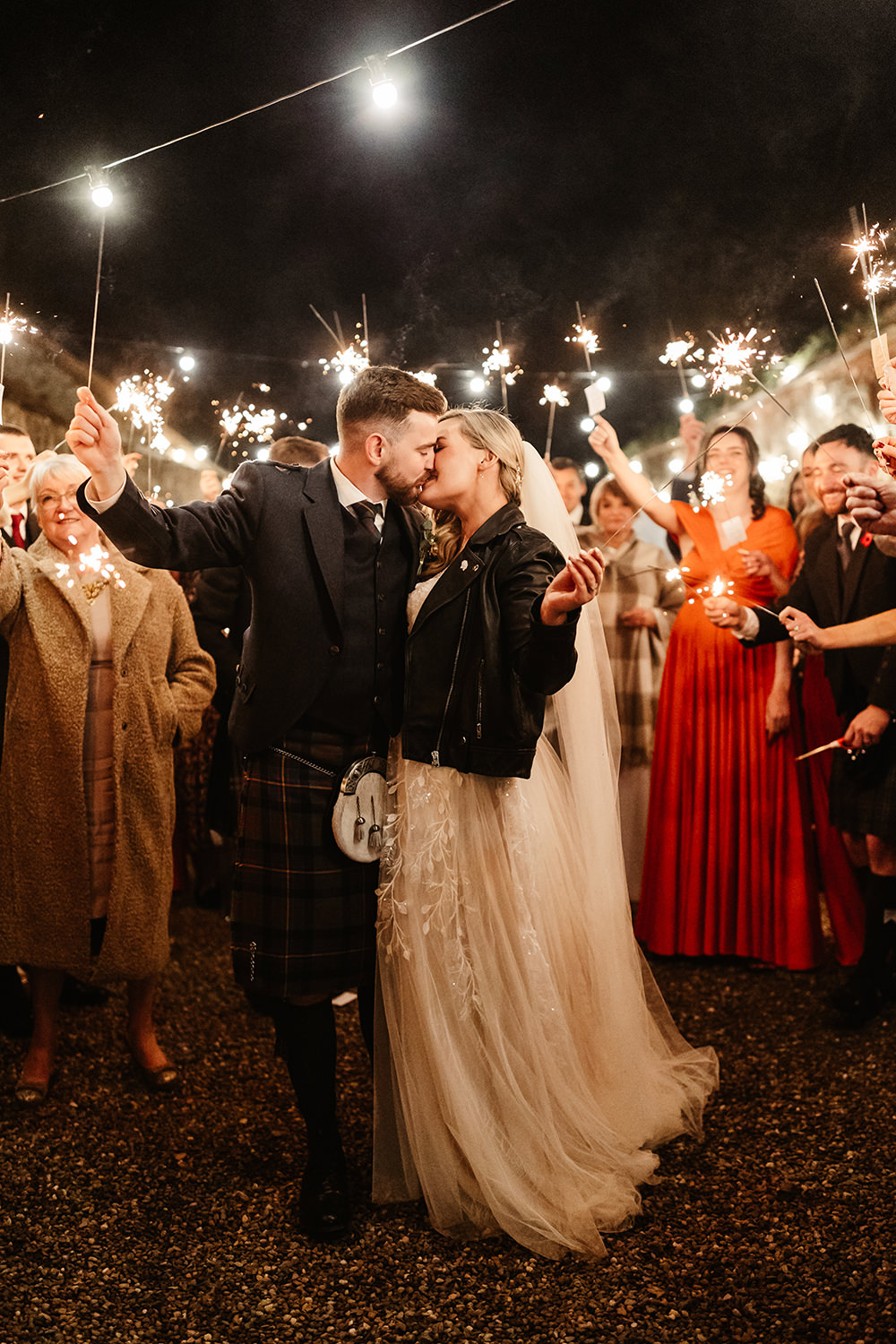 Sparklers Exit Send Off Fife Wedding Emma Lawson Photography