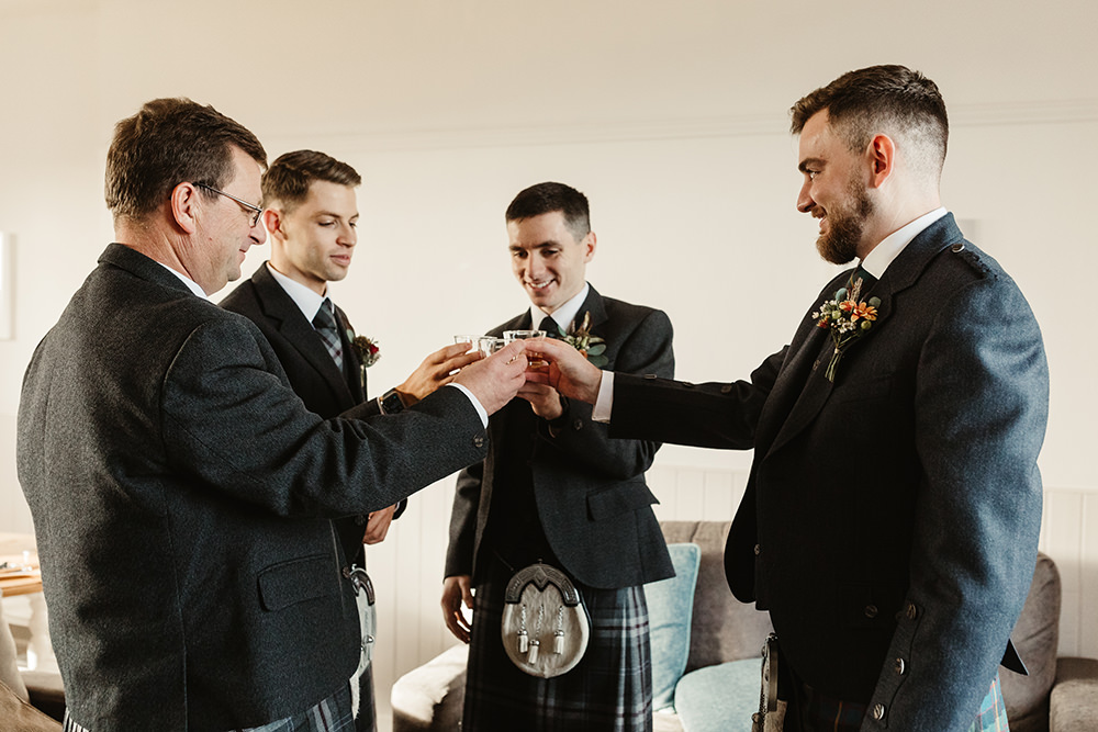 Groom Groomsman Kilts Fife Wedding Emma Lawson Photography