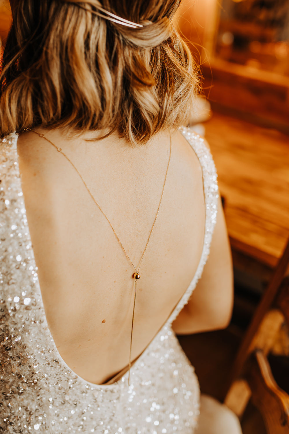 Bride Bridal Back Necklace Industrial Derbyshire Wedding Wyldbee