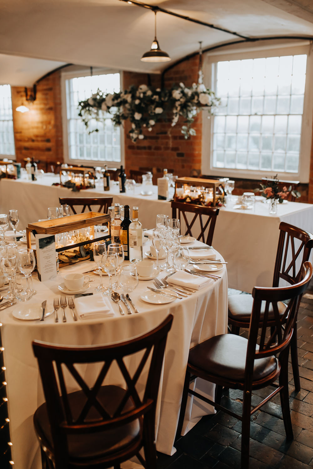 Table Decor Centrepiece Candles Greenery Leaves Industrial Derbyshire Wedding Wyldbee